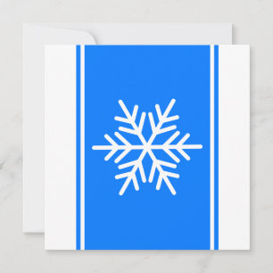 Cartes Pour Fêtes Annuelles Bright Alpine Blue White Racing Stripes Snowflake