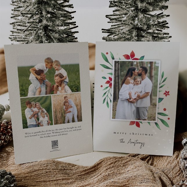 Cartes Pour Fêtes Annuelles Bright Boughs | Photo de Noël botanique (Créateur téléchargé)