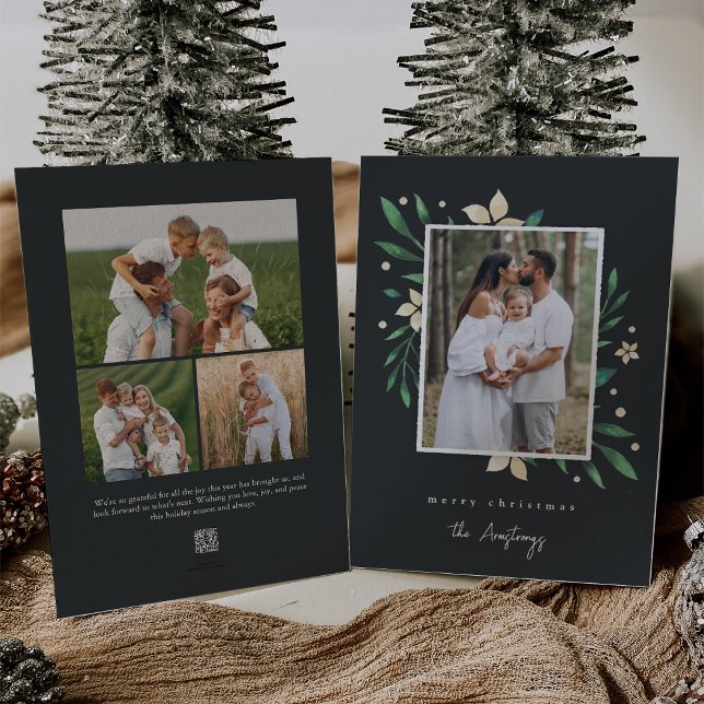 Cartes Pour Fêtes Annuelles Bright Boughs | Photo de Noël botanique (Créateur téléchargé)