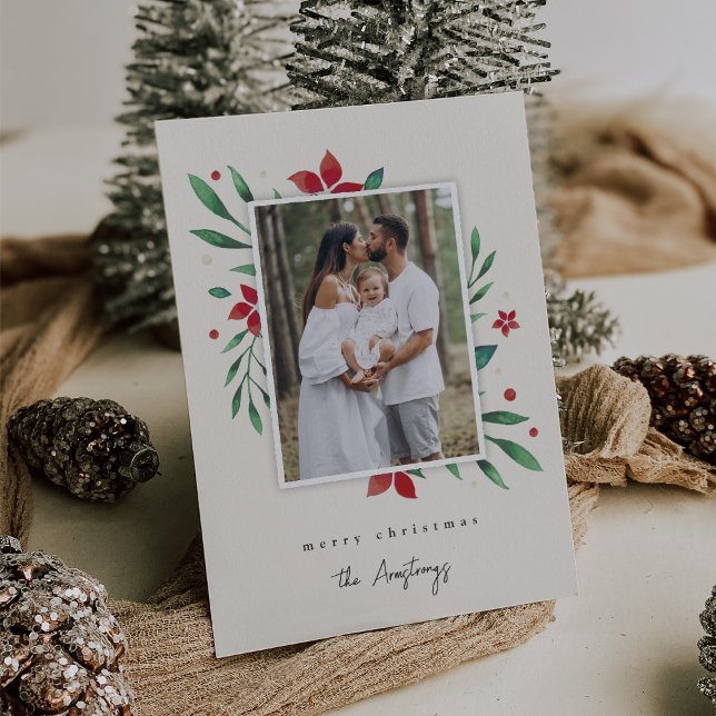 Cartes Pour Fêtes Annuelles Bright Boughs | Photo de Noël botanique (Créateur téléchargé)