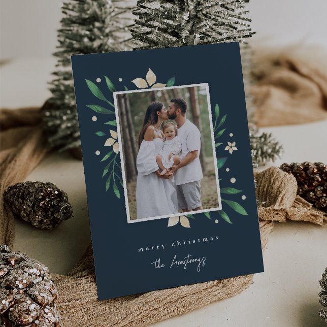 Cartes Pour Fêtes Annuelles Bright Boughs | Photo de Noël botanique (Créateur téléchargé)