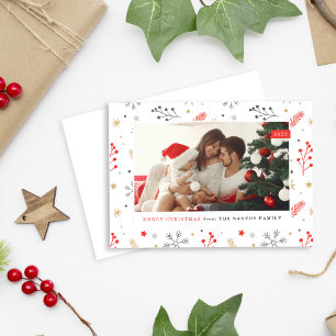 Cartes Pour Fêtes Annuelles Bright Joyeux Noël Photo éléments de noël