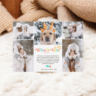 Cartes Pour Fêtes Annuelles Bright Nouvel An en revue 5 photo collage grille