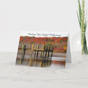 Cartes Pour Fêtes Annuelles Bright Reflections Joli Paysage - Thanksgiving