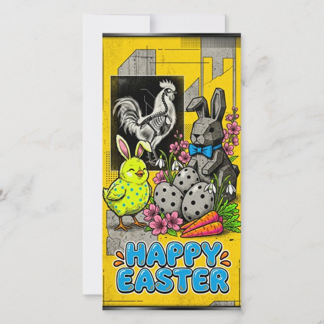 Cartes Pour Fêtes Annuelles Bright retro card celebrating Easter  (Devant)