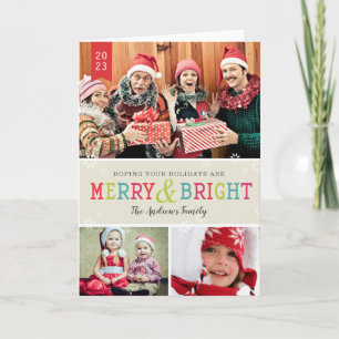 Cartes Pour Fêtes Annuelles Bright Snowflakes Photo de vacances