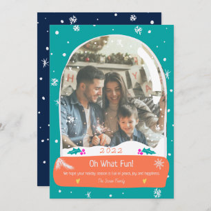 Cartes Pour Fêtes Annuelles brillant Oh Quel plaisir photo neige