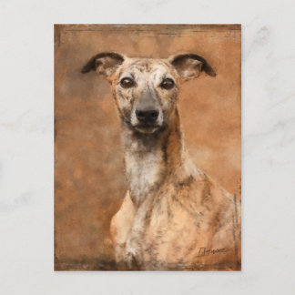 Cartes Pour Fêtes Annuelles Brindle Whippet Dog