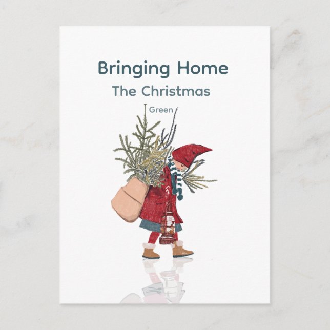 Cartes Pour Fêtes Annuelles Bringing Home the Christmas Tree (Devant)