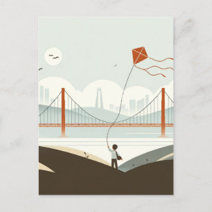 Cartes Pour Fêtes Annuelles Brise de San Francisco - Cerf-volant d'enfant