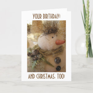 CARTES POUR FÊTES ANNUELLES BRITANNIQUE "AU MOMENT DE NOËL" OU JOUR SNOWMAN SO