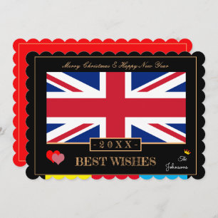 Cartes Pour Fêtes Annuelles British Flag & Bonne Nouvelle Année / Meilleures V