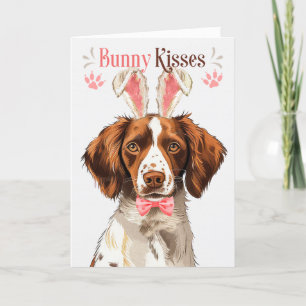 Cartes Pour Fêtes Annuelles Brittany Spaniel Chien à Bunny Ears pour Pâques