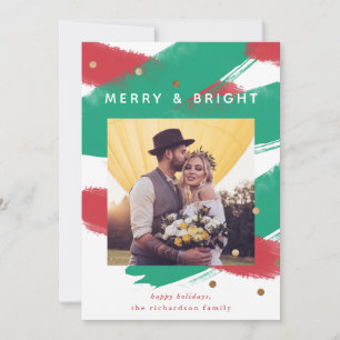Cartes Pour Fêtes Annuelles Brochures modernes et or Photo de Noël