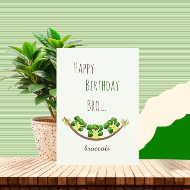 Cartes Pour Fêtes Annuelles Brocoli drôle (Créateur téléchargé)