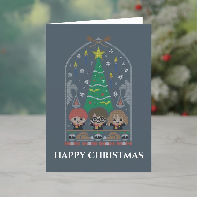 Cartes Pour Fêtes Annuelles Broderie Cartoon HOGWARTS™ Le Festin de Noël (Créateur téléchargé)