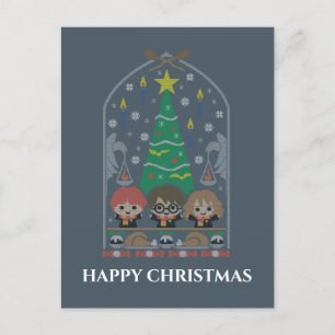 Cartes Pour Fêtes Annuelles Broderie de dessin animé Fête de Noël HOGWARTS™