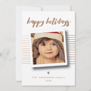 Cartes Pour Fêtes Annuelles Bronze Joyeuses Fêtes Noël Photo Grey
