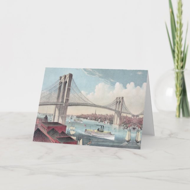 Cartes Pour Fêtes Annuelles Brooklyn bridge (Devant)