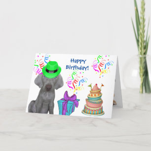Cartes Pour Fêtes Annuelles Brooklyn le Weimaraner's Birthday Blast