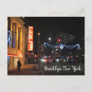 Cartes Pour Fêtes Annuelles Brooklyn New York Fulton Street Lumières de Fête N
