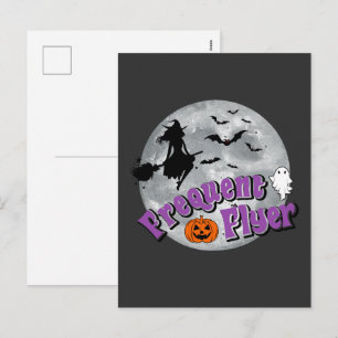 Cartes Pour Fêtes Annuelles Broomstick pour sorcière Halloween Circulaire fréq
