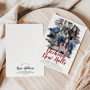 Cartes Pour Fêtes Annuelles Brossé Red Decking Nouvelles Halls Déplacement Fai