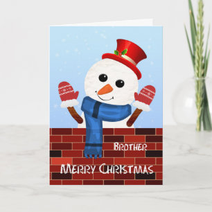 Cartes Pour Fêtes Annuelles Brother Christmas Snowman