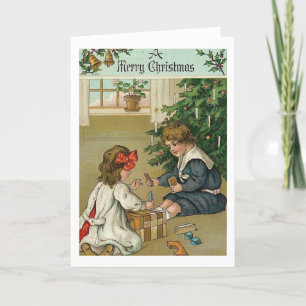 Cartes Pour Fêtes Annuelles Brother, Sister, Christmas, Morning, Vintage, Xmas