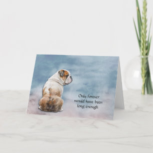 Cartes Pour Fêtes Annuelles Brown blanc Bulldog Sympathy Card