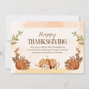 Cartes Pour Fêtes Annuelles Brown Orange esthétique Thankesgiving