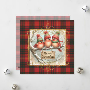 Cartes Pour Fêtes Annuelles Bruce Moderne Original Tartan Noël Écossais