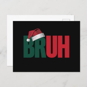 Cartes Pour Fêtes Annuelles Bruh Mème Drôle Dire Bro Salutation Noël