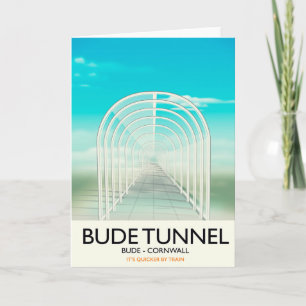 Cartes Pour Fêtes Annuelles Bude Tunnel, Cornouwall Parodie affiche Voyage