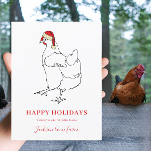 Cartes Pour Fêtes Annuelles Budget de l'entreprise agricole de poules de Noël