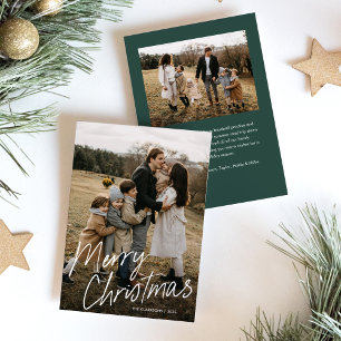 Cartes Pour Fêtes Annuelles Budget Moderne Calligraphie Joyeux Noël 2 Photo