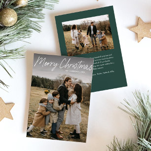 Cartes Pour Fêtes Annuelles Budget Moderne Calligraphie Joyeux Noël 2 Photo
