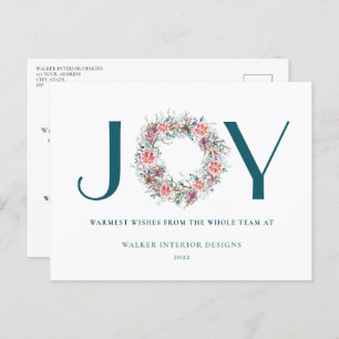 Cartes Pour Fêtes Annuelles Budget Moderne Entreprise Affaires Noël JOIE