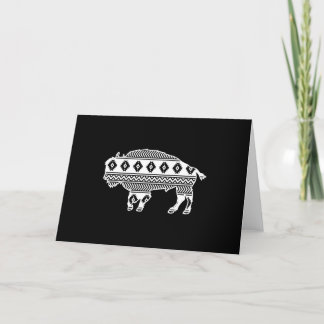 Cartes Pour Fêtes Annuelles Buffalo Aztèque