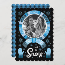 Buffalo Check Let it Neige Photo Bleu noir