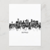 Buffalo New York Skyline BW