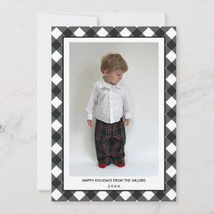 Cartes Pour Fêtes Annuelles Buffalo Plaid Happy Holidays Card pour Noël