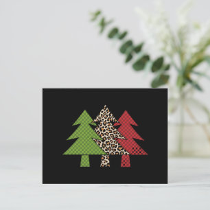 Cartes Pour Fêtes Annuelles Buffalo Plaid Joyeux Arbre de Noël Famille Corresp