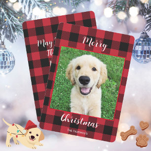 Cartes Pour Fêtes Annuelles Buffalo Plaid Joyeux Noël Une photo