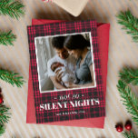 Cartes Pour Fêtes Annuelles Buffalo Plaid Silent Nights Funny Christmas Card<br><div class="desc">Buffalo Plaid Silent Nights Funny Christmas Card</div>