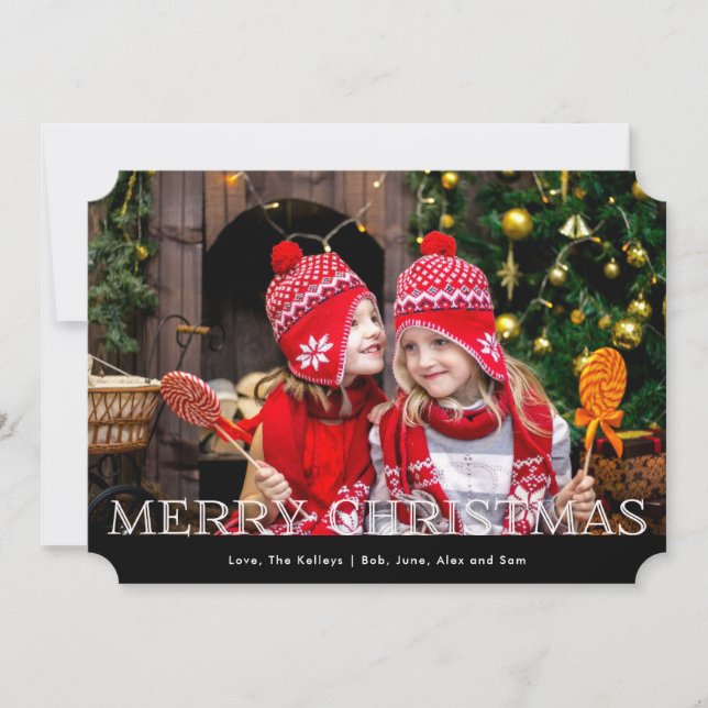 Cartes Pour Fêtes Annuelles Buffalo Red Check Plaid Une photo (Devant)