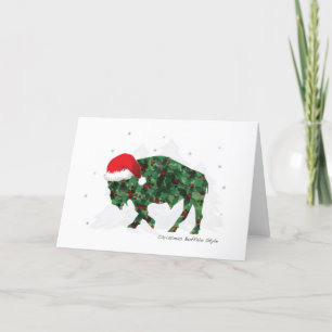 Cartes Pour Fêtes Annuelles Buffle de Noël
