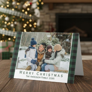 Cartes Pour Fêtes Annuelles Buffle vert rustique plaqué personnalisé photo de