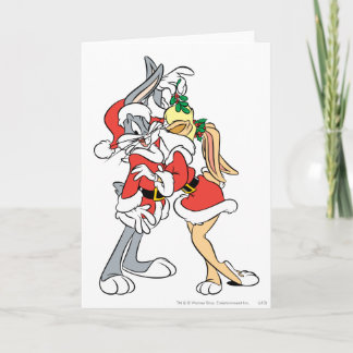 Cartes Pour Fêtes Annuelles BUGS BUNNY™ et Lola Mistletoe Kiss