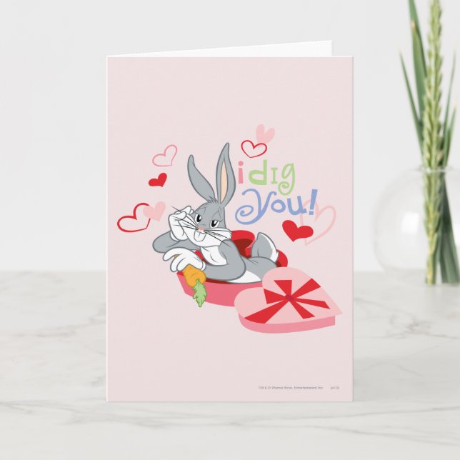 Cartes Pour Fêtes Annuelles BUGS BUNNY™ Je T'Ai Creusé ! (Devant)